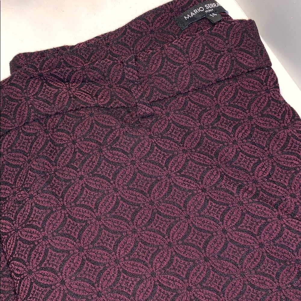 Patterned Slacks - Purple/Black